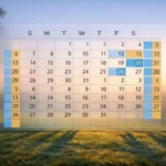 Imagem mostrando um calendário com 12 meses, destacando 52 fins de semana, ilustrando quantos finais de semana tem um ano, com gráfico de 104 dias de fim de semana. quantos finais de semana tem um ano.