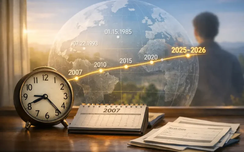 Quem nasceu em 2007 tem quantos anos? Resposta certa hoje, em 2025 e em 2026