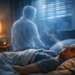 Ver uma pessoa que já morreu viva: sonho com falecido durante sono REM, refletindo luto, memória e processamento cerebral.